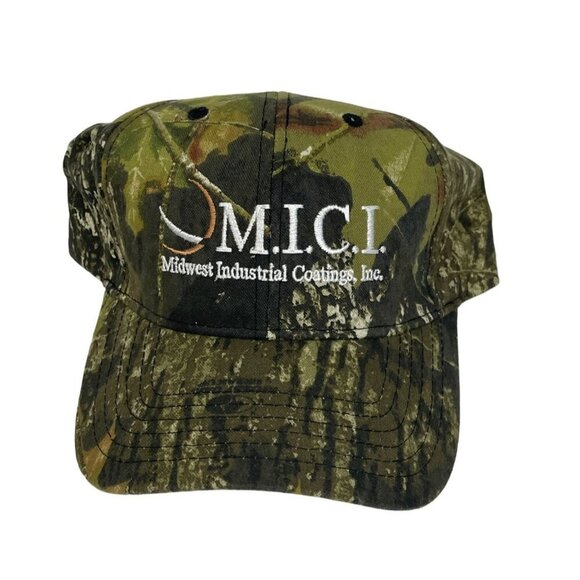 Trucker Cap Hat Camouflaged Mossy Oak MICI Cap America - Picture 1 of 3